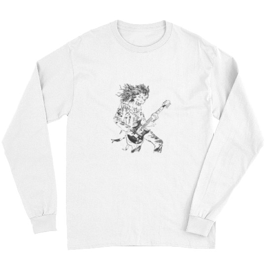 Funny Guitar Skeletons Guitar Guy stone And Bread Band stone On Long Sleeves