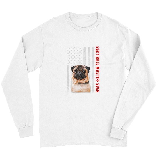 Bull Mastiff Pet Vintage bests Bull Mastiff Ever American Flag Long Sleeves