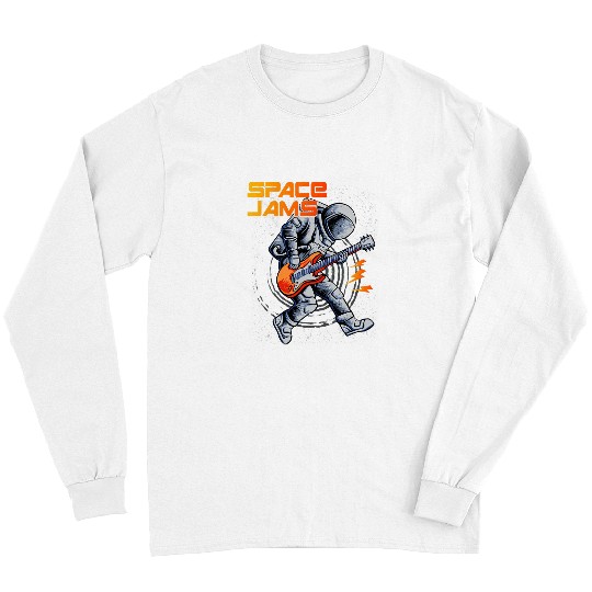 Funny Guitar Space Jams Astronaut Guitar Funny Cute Kids Gift Guitarist Long Sleeves