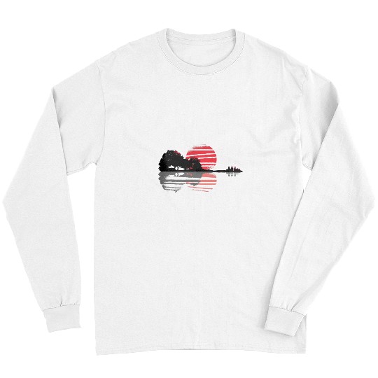 Funny Guitar Landscape Guitar Musician Festival Concert Guitar Long Sleeves