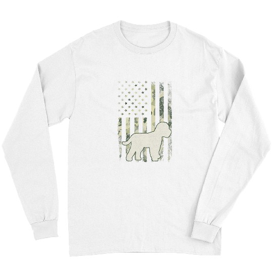 Cockapoo Pet Dad Mom Camouflage USA Flag Long Sleeves