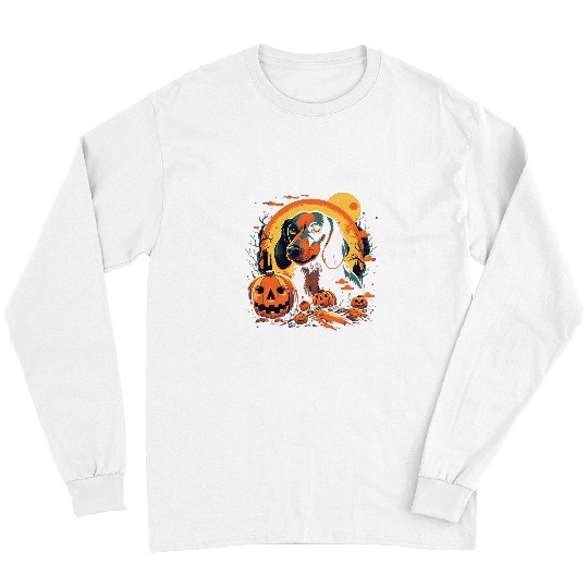 Dachshund Pet Pumpkin Halloween Costume Doxie Dog Men Women Kids Long Sleeves