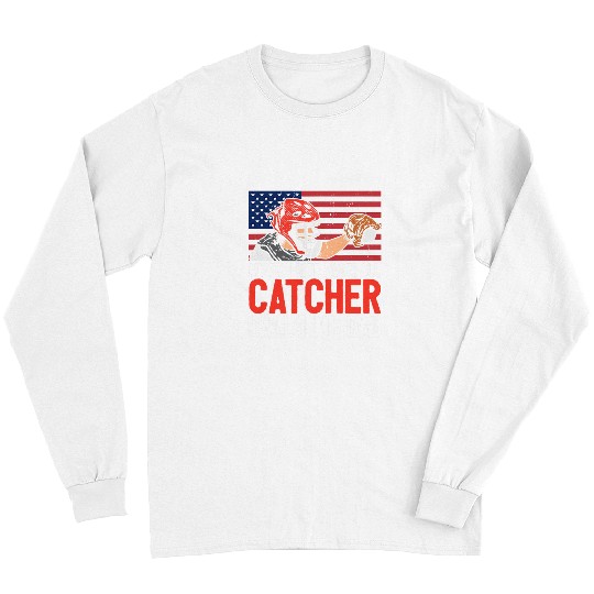Sport Baseball My Favorite Baseball Catcher Calls Me Dad Fathers Day Long Sleeves
