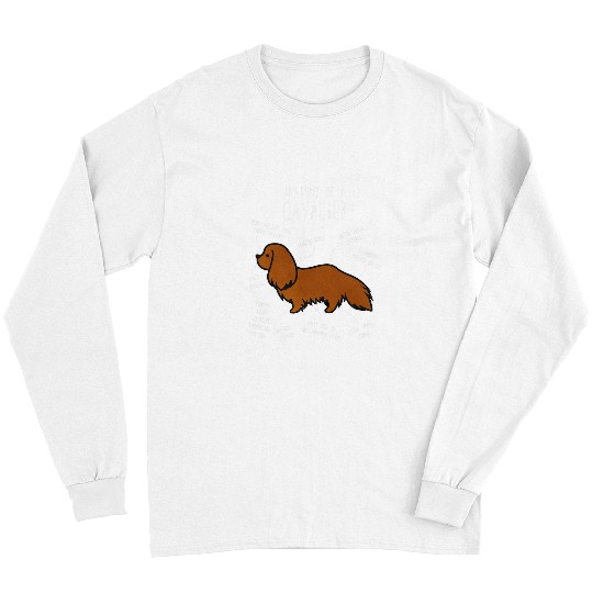 Cavalier Pet Ruby Cavalier King Charles Spaniel Dog Mom Funny Anatomy Long Sleeves