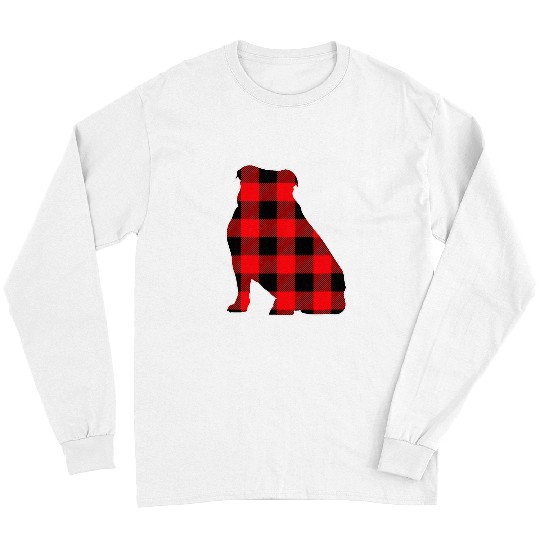 English Bulldog Pet Plaid Christmas English Bulldog Pajama Christmas Long Sleeves