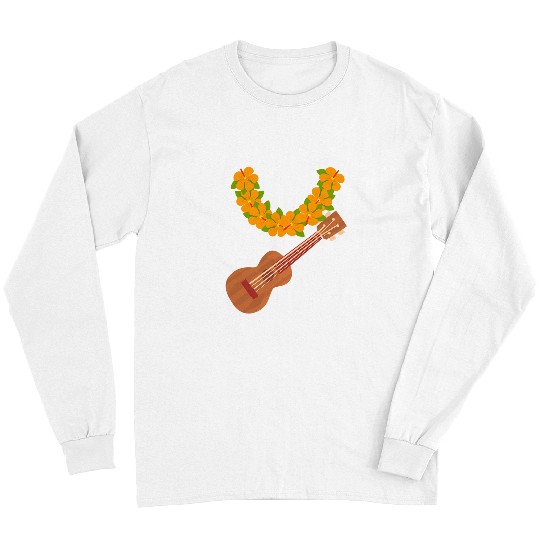 Funny Ukulele Hawaiian Luau Spirit Day Ukulele Costume Long Sleeves