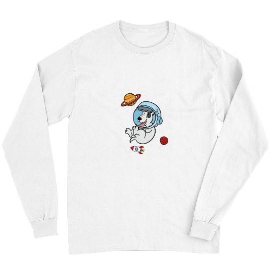 Bull Terrier Pet Astronaut Space Universe Galaxy Long Sleeves