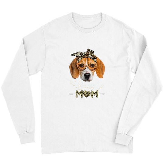 Beagle Pet Womens Cute Beagle Mom Leopard Dog Mom Mothers Day 105 Long Sleeves