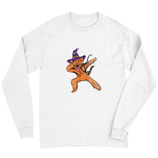 Airedale Terrier Pet Dabbings Airedale Terrier Halloween nurses Vintage Dog Long Sleeves
