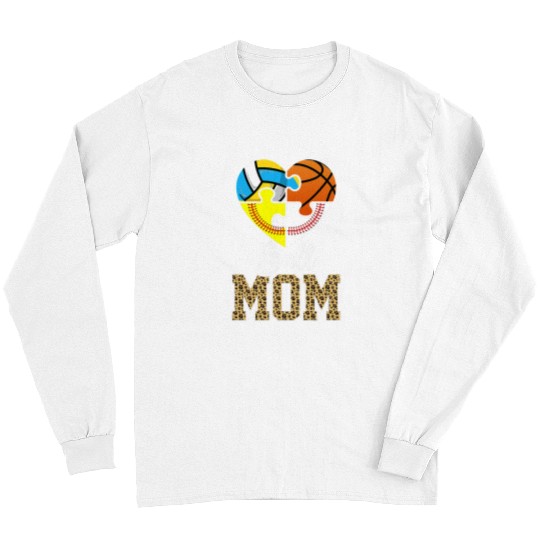 Funny Basketball Softball Mom Funny Volleyball Baseball Softball Basketball Ball Funny Long Sleeves