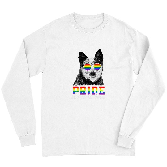 Australian Cattle Pet Funny LGBT Pride Love Is Love Australian Cattle Long Sleeves