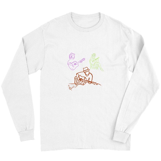 Funny Guitar Cool guitar design Natural music For Guitarist Long Sleeves