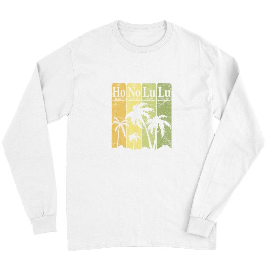 Honolulu Periodic Table Elements Honolulu Hawaii Retro 4 Long Sleeves