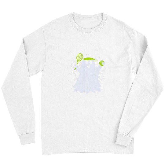 Sport Tennis Boo ghosts Playing Tennis Funny Halloween Tennis Costume Long Sleeves