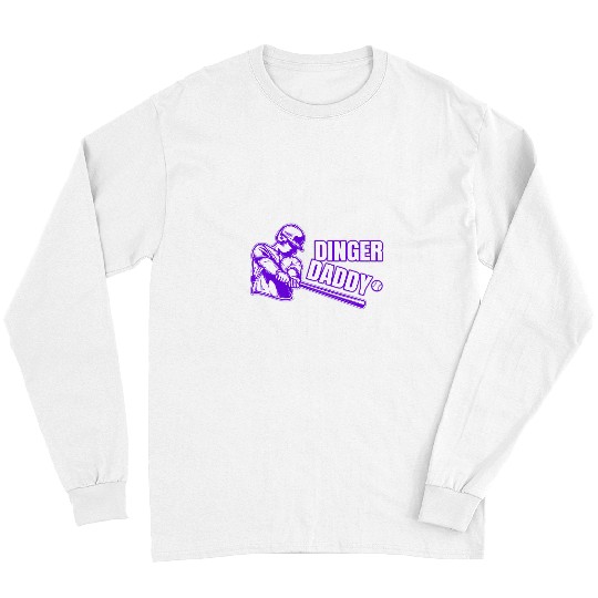 Sport Baseball Classic Dinger Daddy Homerun Bat Ball Graphic Logo 4 Long Sleeves