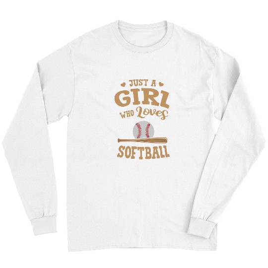 Sport Baseball Just A Girl Who Loves Softball Baseball Bat Gloves Cute Long Sleeves