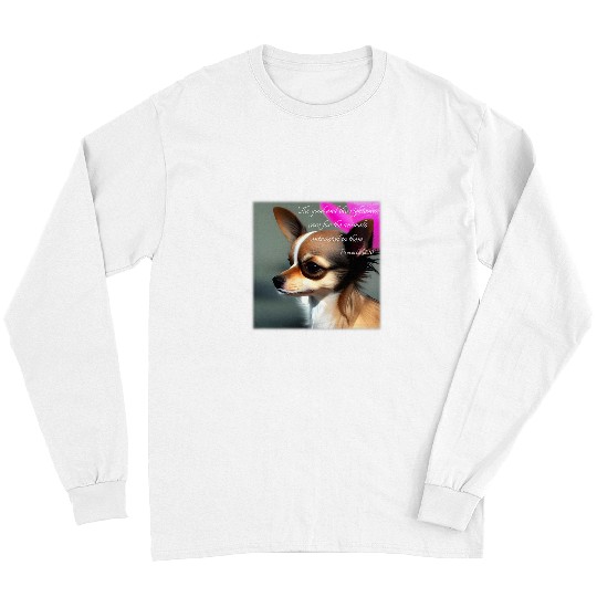 Chihuahua Pet Proverbs 1210 Bible Verse with Illustrated Long Sleeves