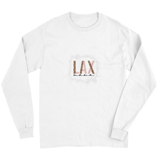 Sport Lacrosse Cute Leopard Print Lacrosse Mom Splatter Effect LAX Mama Long Sleeves