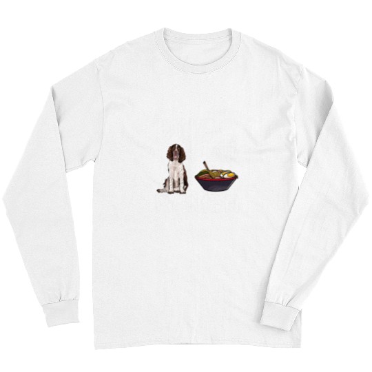 English Springer Spaniel Pet Dogs And Ramen English Springer Spaniel Japanese Noodles Long Sleeves