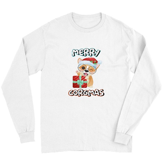 Corgi Pet Dog Funny Merry Corgmas Corgi Lover Corgi Ugly Christmas 374 Long Sleeves