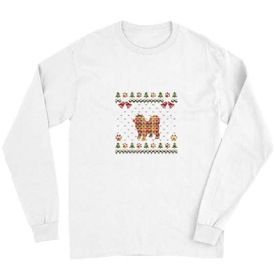 Chow Chow Pet Red Plaid Dog Ugly Christmas Sweater Dogs XMas Long Sleeves