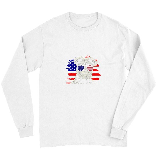 Schnauzer Pet USA Flag Schnauzer Dog Sunglasses Long Sleeves