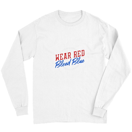 Sport Hockey Wear Red Bleed Blue St. Louis STL Missouri Sports Long Sleeves