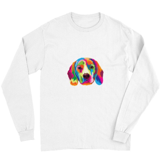 Beagle Pet Pop Art Beagle Cute Paw Pet Gift Men Women Kids Long Sleeves