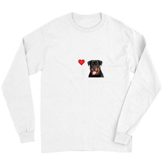 Rottweiler Pet I Love Jesus and My Rottie Dog Mom Dad Pet Parent Long Sleeves