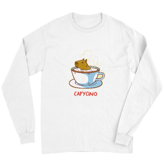 capybaras Mammal capybaras gifts capycino cappuccino coffee cute animal Long Sleeves