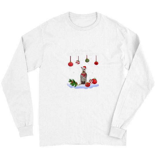Schnauzer Pet Santa Christmas Tree Lights xmass Boys Long Sleeves
