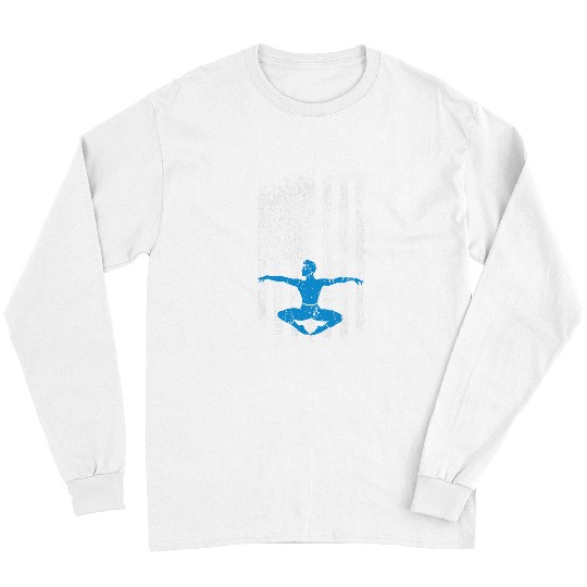 Ballet American Flag 4th Of July Patriotic USA Ballerina Long Sleeves