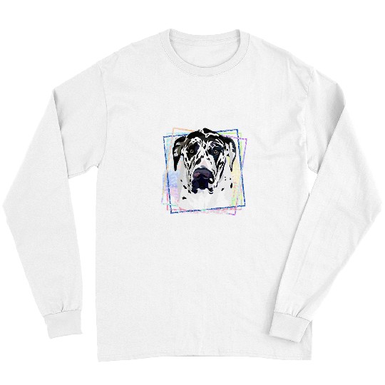Great Dane Pet Face Great Dane Lovers Long Sleeves