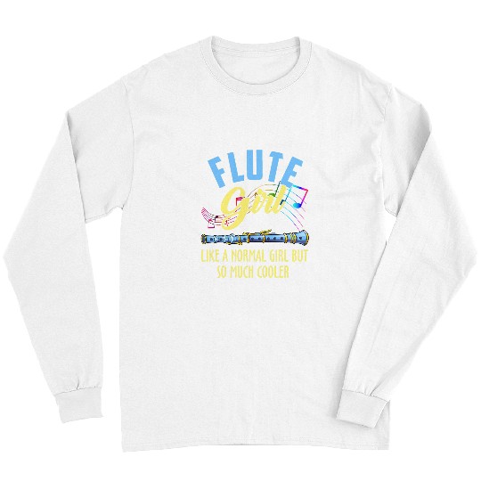 Funny Flute School Marching Band Funny Flute Girl Long Sleeves