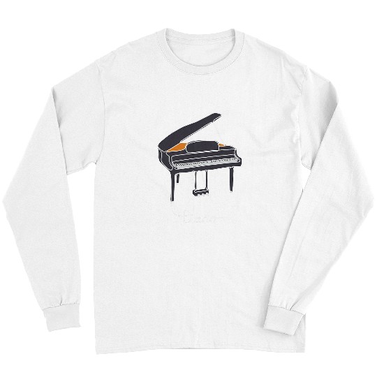 Funny Piano MUSICONPRINT PIANO LINE ART Musicians Band Orchestra Long Sleeves