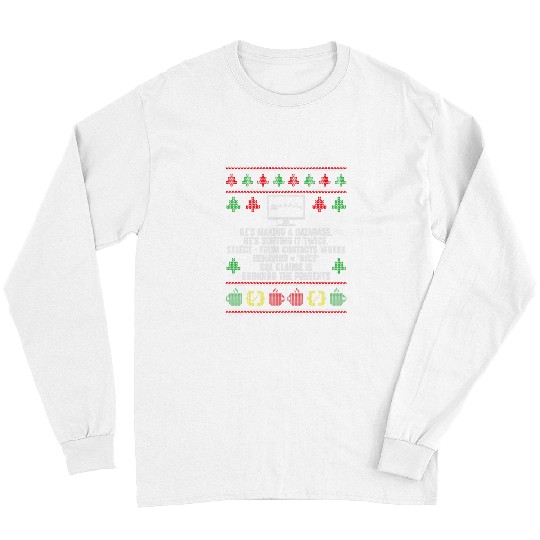 Software Developer Computer Coding Programmer Ugly Christmas Long Sleeves