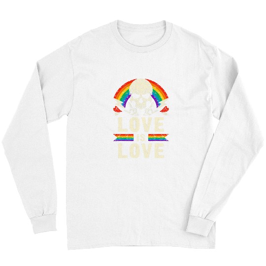Funny Guitar LGBT Pride Rainbow and Hard Guitar Music Long Sleeves