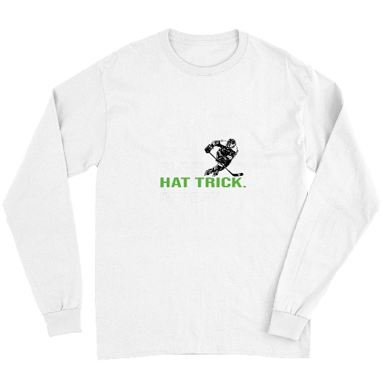 Sport Hockey Eat Sleep Hat Trick Repeat Hockey Youth Adult Ice Hockey Long Sleeves