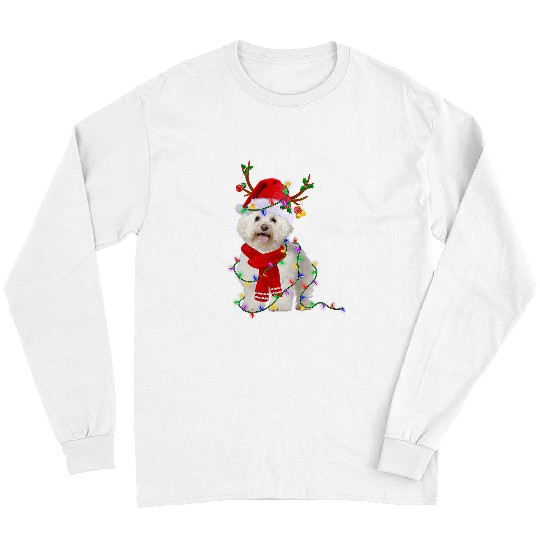Bichon Pet Frise Funny Bichon Frise Dog Tree Christmas Lights xmass Pajama 304 Long Sleeves