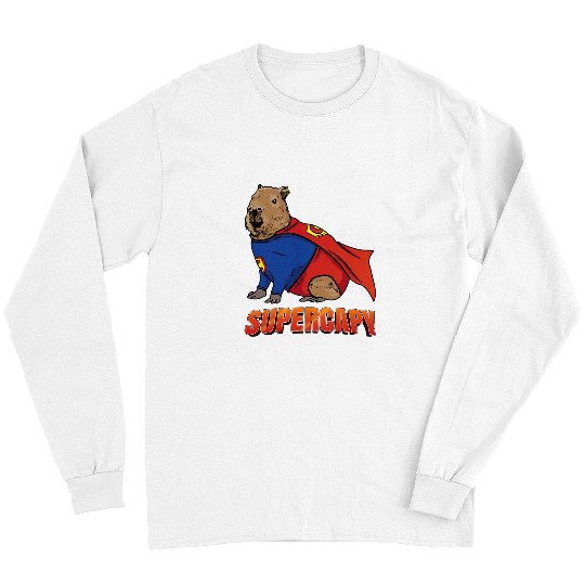 capybaras Mammal Supercapy capybaras Funny Capibara Long Sleeves