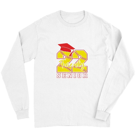 Sport Softball Graduation Senior Class Graduate Softball Player 2 Long Sleeves