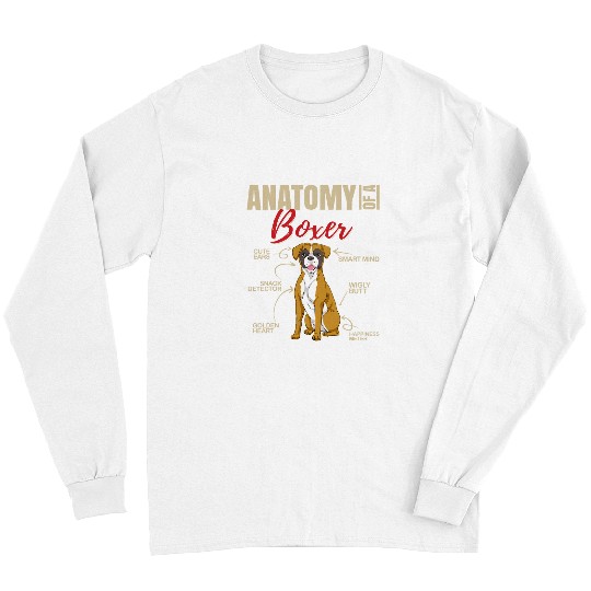 Boxer Pet Anatomy of a Boxer Funny Boxer 90 Long Sleeves