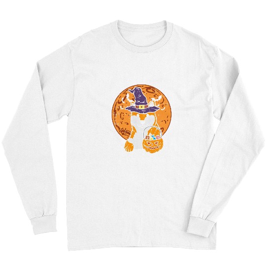 Shiba Inu Pet Witch Moon Jack O Lantern Halloween Japanese Long Sleeves