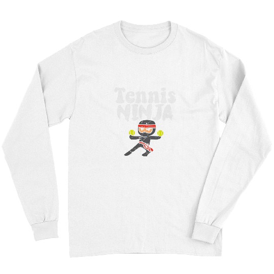 Sport Tennis Ninja Funny Sports Player Coachs Men Women Kids Youth Long Sleeves