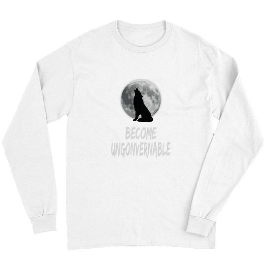 Coyote Mammal Become Ungovernable wolfs Howling at Moon Long Sleeves