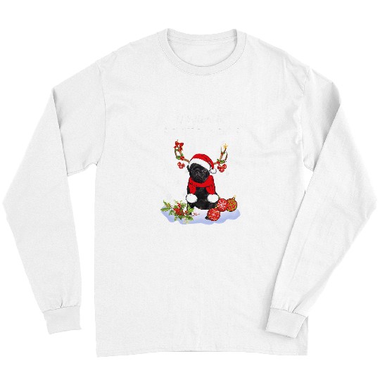 Pug Pet Dog I Believe In Santa Paws Reindeer Christmas 317 Long Sleeves