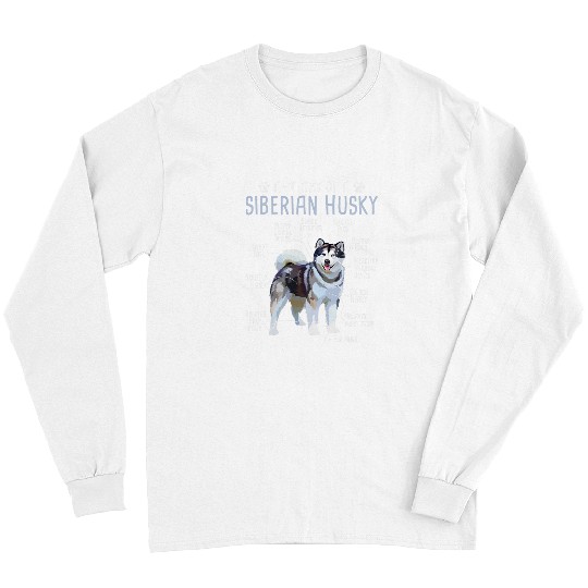Husky Pet Anatomy Of A Siberian Husky Dog Breeder Pet Trainer Puppy Long Sleeves