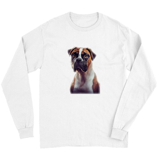 Boxer Pet Ornate Portrait Majestic Boxer Beautiful Storm Scene Long Sleeves