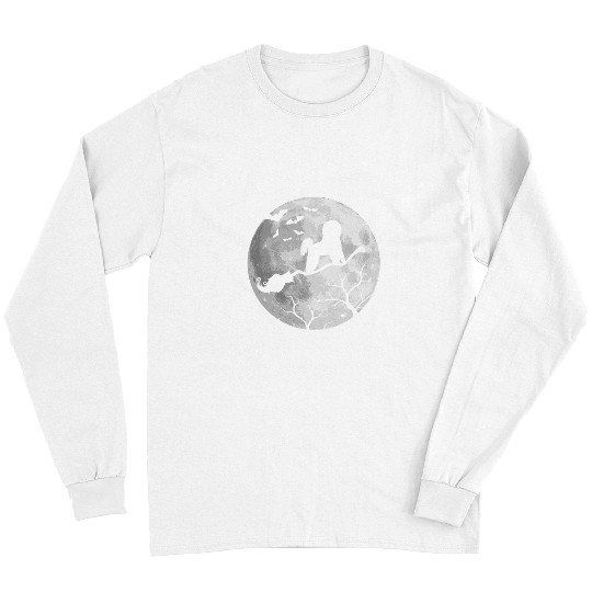 Bichon Pet Frise Funny Bichon Frise Flying Witch Costume Halloween Dog Mom Long Sleeves