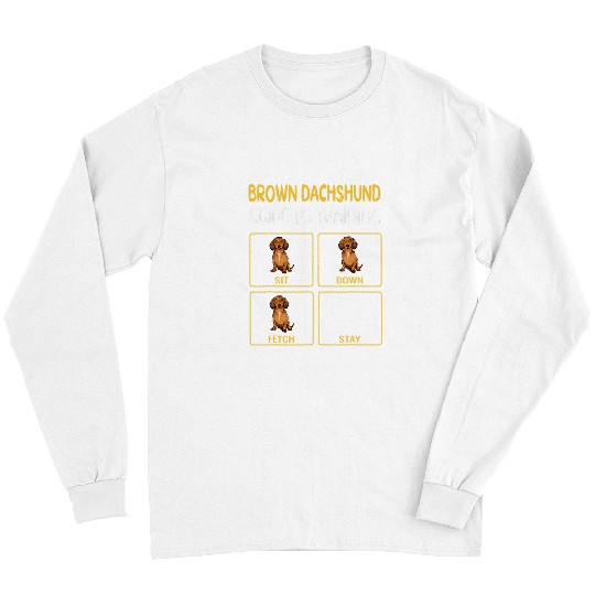Dachshund Pet Training Dogs Funny Brown Dachshund German Long Sleeves